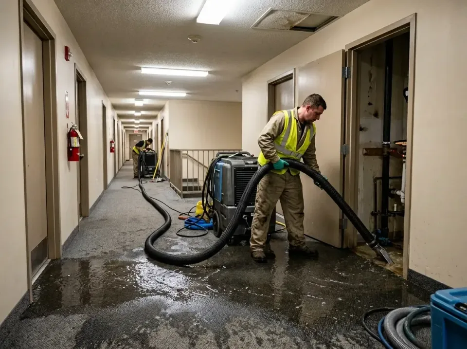 multi-unit-apartment-hallway-f-005 — frequently asked questions, Emergency Burst Pipe Water Extraction & Removal in Hermitag…